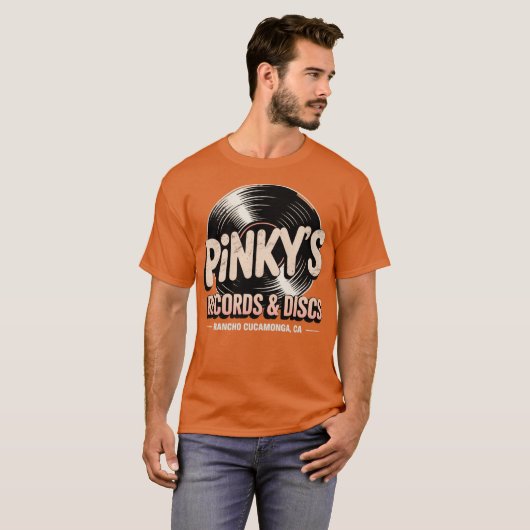 Pinky's Records & Discs T-shirt (Voorkant volledig)