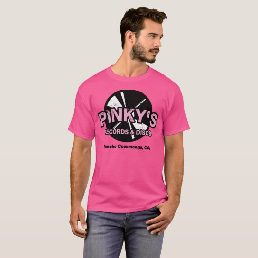 Pinky's Records & Disks T-shirt (Voorkant volledig)