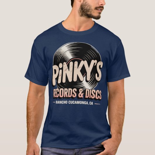 Pinky's Records & Disks T-shirt (Voorkant)