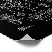 Pinll Arcade-gamingmachine Antieke Gamer Octrooi P Poster (Hoek)