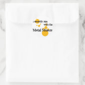 PinMetalMusers Ronde Sticker (Tas)