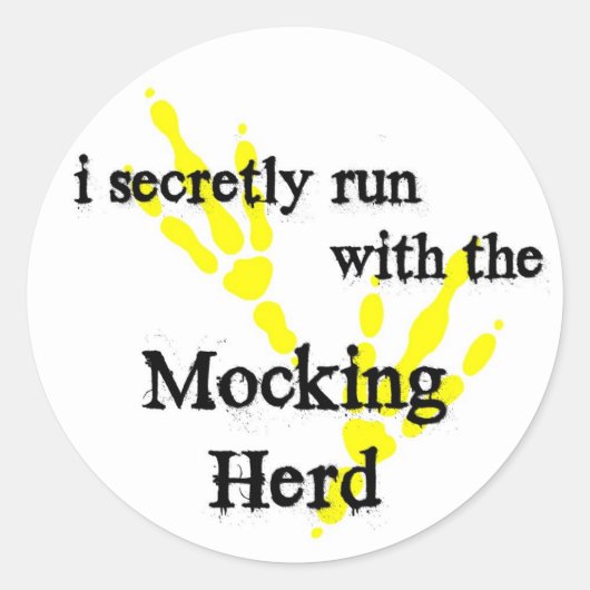 PinMockingHerd Ronde Sticker (Voorkant)