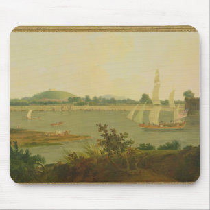 Pinnace die de Ganges langs Monghyr Fort neerschie Muismat