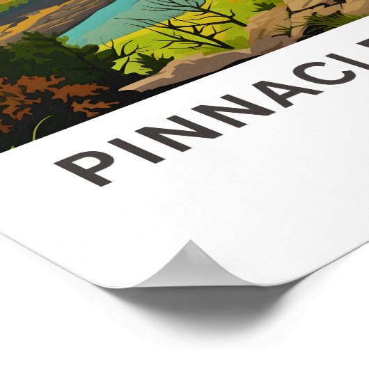 Pinnacle Mountain Arkansas Reisprint Poster (Hoek)