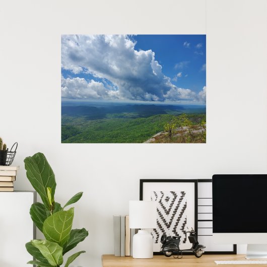 Pinnacle Mountain, South Carolina Poster (Thuiskantoor)