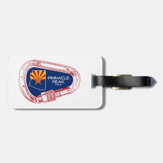 Pinnacle Peak Arizona Rock Climbing Karabiner Bagagelabel (Achterkant horizontaal)