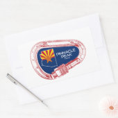 Pinnacle Peak Arizona Rock Climbing Karabiner Rechthoekige Sticker (Envelop)
