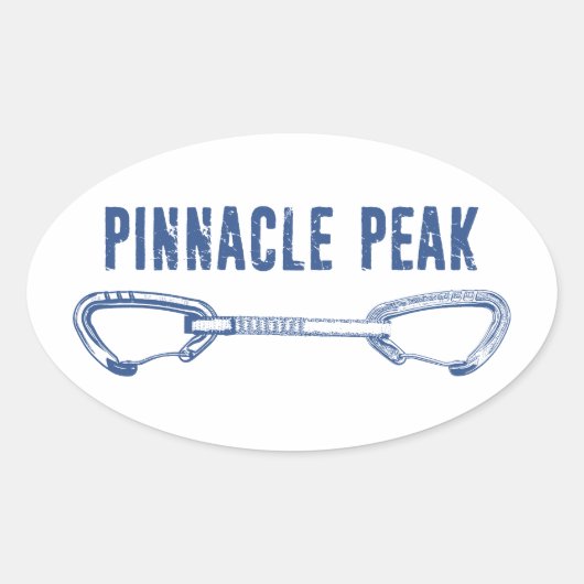 Pinnacle Peak Arizona Rots klimmen Quickdraw Ovale Sticker (Voorkant)