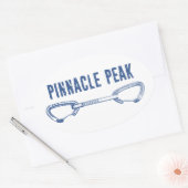 Pinnacle Peak Arizona Rots klimmen Quickdraw Ovale Sticker (Envelop)