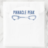 Pinnacle Peak Arizona Rots klimmen Quickdraw Ovale Sticker (Tas)