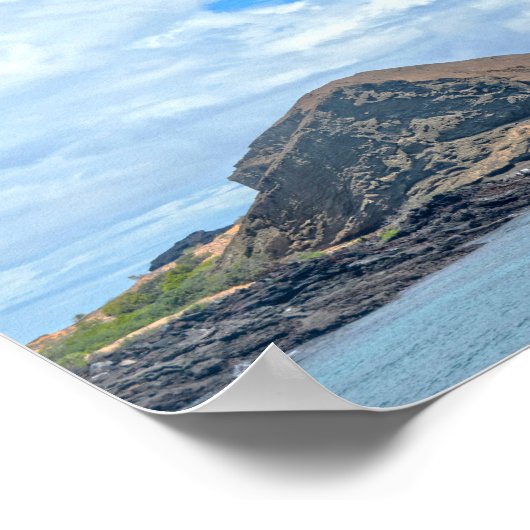 Pinnacle Rock, Bartolomé-eiland, Galápagos-eilande Poster (Hoek)