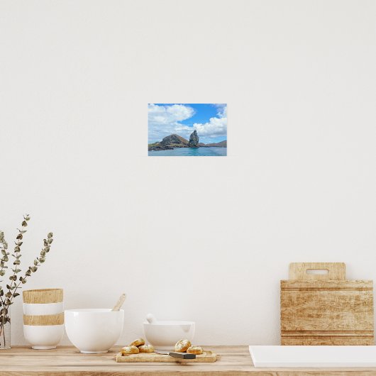 Pinnacle Rock, Bartolomé-eiland, Galápagos-eilande Poster (Keuken)
