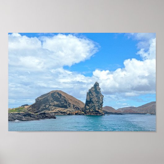 Pinnacle Rock, Bartolomé-eiland, Galápagos-eilande Poster (Voorkant)