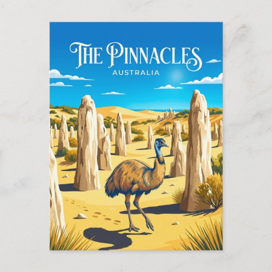 Pinnacles Desert Australië Briefkaart (Voorkant)