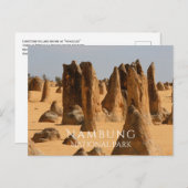Pinnacles Desert Nambung NP, Western Australië Briefkaart (Voorkant / Achterkant)