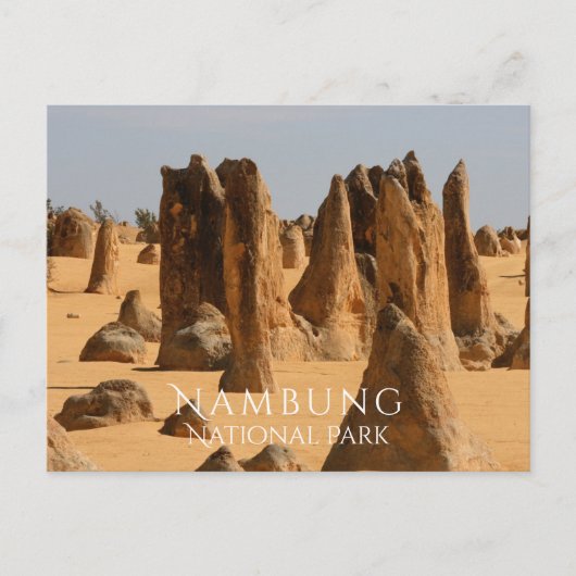 Pinnacles Desert Nambung NP, Western Australië Briefkaart (Voorkant)