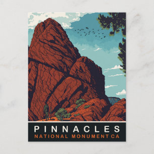 Pinnacles Nationaal Monument, CA, Reizen Briefkaart