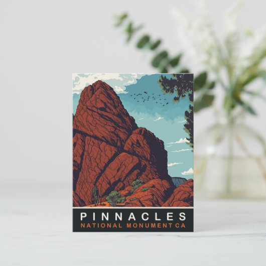 Pinnacles Nationaal Monument, CA, Reizen Briefkaart (Staand voorkant)