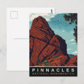 Pinnacles Nationaal Monument, CA, Reizen Briefkaart (Voorkant / Achterkant)