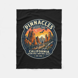 Pinnacles nationaal park california retro wandelen fleece deken