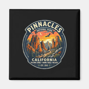 Pinnacles nationaal park california retro wandelen magneet