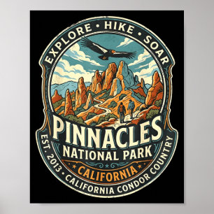 Pinnacles nationaal park californische condor en poster