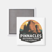 Pinnacles Nationaal Park Embleem Magneet (Voorkant / Achterkant)