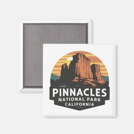 Pinnacles Nationaal Park Embleem Magneet (Voorkant / Achterkant)