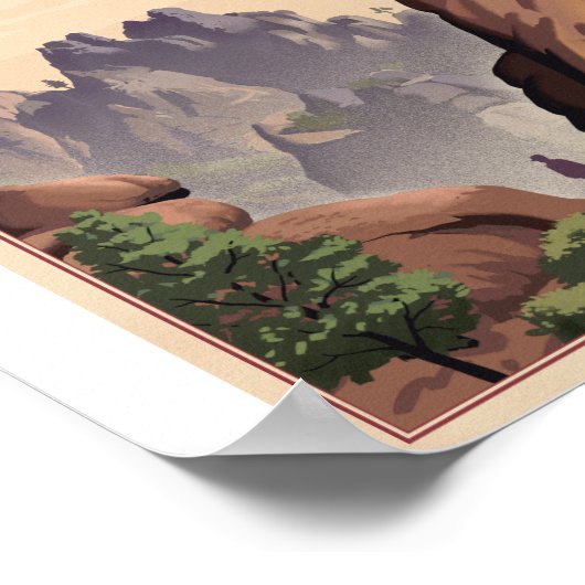 Pinnacles Nationaal Park Litho Kunstwerk Poster (Hoek)