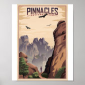 Pinnacles Nationaal Park Litho Kunstwerk Poster (Voorkant)