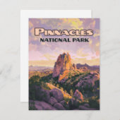 Pinnacles National Park Buttes California Kaart (Voorkant / Achterkant)
