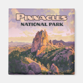 Pinnacles National Park Buttes California Kaart Magneet
