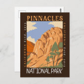 Pinnacles National Park California Distress Briefkaart (Voorkant / Achterkant)