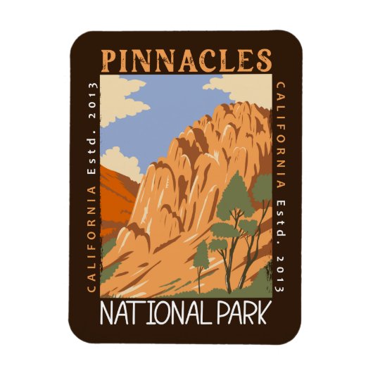 Pinnacles National Park California Distress Magneet (Verticaal)