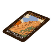 Pinnacles National Park California Distress Magneet (Linkerzijde)