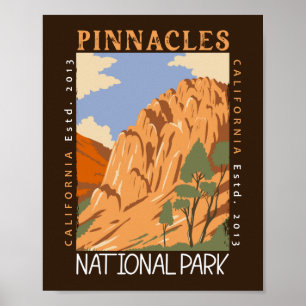 Pinnacles National Park California Distress Poster