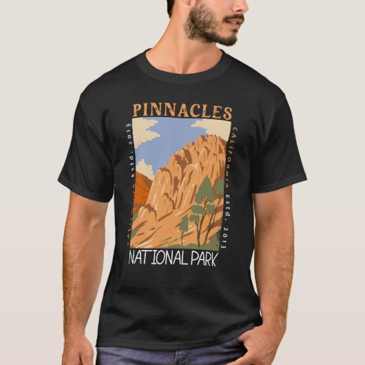 Pinnacles National Park California Distress T-shirt (Voorkant)