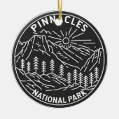 Pinnacles National Park California Monoline Keramisch Ornament (Voorkant)