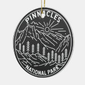 Pinnacles National Park California Monoline Keramisch Ornament (Links)