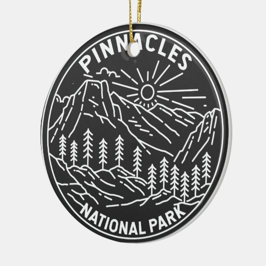 Pinnacles National Park California Monoline Keramisch Ornament (Links)