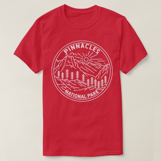 Pinnacles National Park California Monoline T-shirt (Design voorkant)
