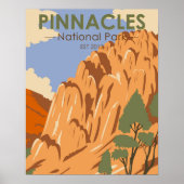 Pinnacles National Park California  Poster (Voorkant)