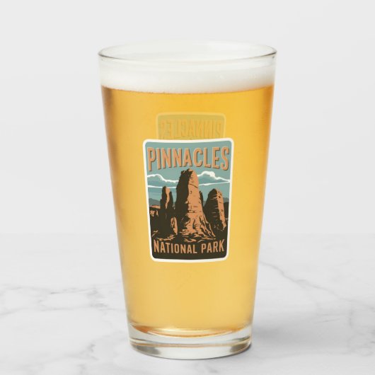 Pinnacles National Park California Retro Glas (Voorkant gevuld)