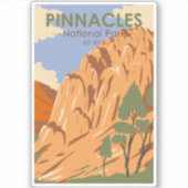 Pinnacles National Park California  Sticker (Voorkant)