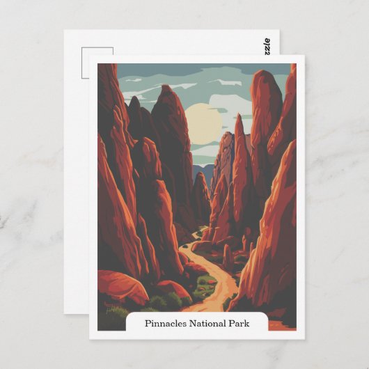 Pinnacles National Park, Californië, Verenigde Sta Briefkaart (Voorkant / Achterkant)