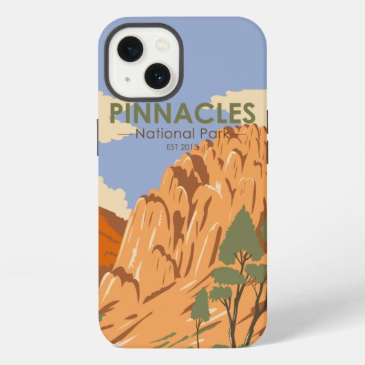Pinnacles National Park Californië Vintage iPhone Hoesje (Achterkant)