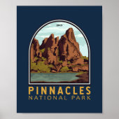 Pinnacles National Park Emblem Poster (Voorkant)