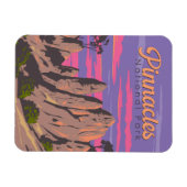 Pinnacles National Park Illustratie Reiskunst Magneet (Horizontaal)
