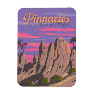 Pinnacles National Park Illustratie Reiskunst Magneet
