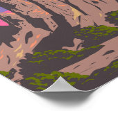 Pinnacles National Park Illustratie Reiskunst Poster (Hoek)